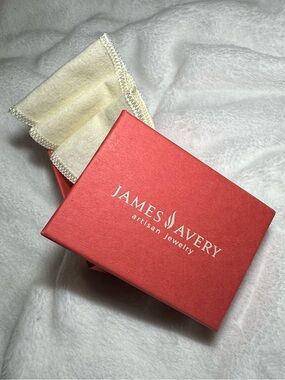 🎁 James Avery Artisan Jewelry Small Empty Gift Box & (3) Flannel Pouches 🎁